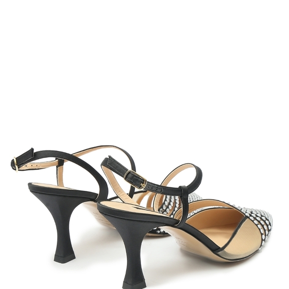 Marina Rinaldi Elegant Black and Silver Women's Heels Size 39 - Picture 4 of 6